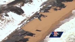 Beach erosion Provincetown parking lot damaged [upl. by Aidnic]