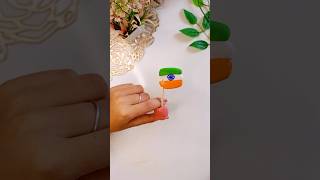 Clay art ideas easy🇮🇳hand craft for kids🇮🇳shotsshorthandcraftclayartflagindianartt rendingyt [upl. by Garrott]