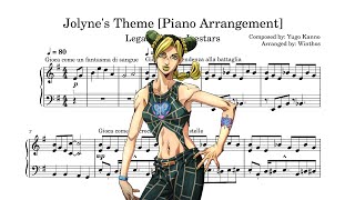 Jolynes Theme Piano Arrangement Legacy of the Joestars [upl. by Groveman]