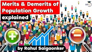 Population Growth in World and India  Merits and demerits of rising population  UPSC GS Paper 3 [upl. by Malone]