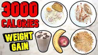 EASY 3000 Calorie Meal Plan For Skinny Guys [upl. by Grunenwald]