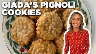 Giada De Laurentiis Pignoli Cookies  Food Network [upl. by Nomolas621]