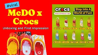 McDonalds x CROCS Happy Meal Now in The Philippines Unboxing and 1st Impressions [upl. by Atnauqal]