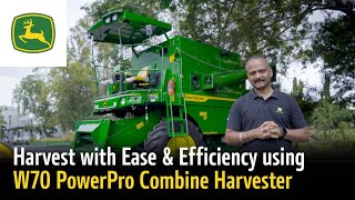 John Deere W70 PowerPro Combine Harvester  Walkaround Review and Features [upl. by Jump]