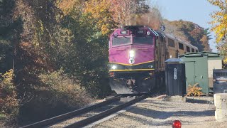 Greenbush bound Commuter Rail train crossing at Sohier Street [upl. by Anatola322]