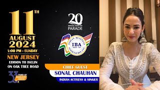 IBA 2024  INDIA DAY PARADE  SONAL CHAUHAN  Advertisement  New Jersey  USA [upl. by Millford]