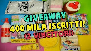 GIVEAWAY 400 MILA ISCRITTI DUE VINCITORIREGALO COLLASLIMEIL MIO LIBRO E TANTO ALTRO [upl. by Nosmoht]