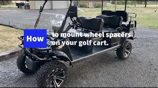 Evolution Golf Cart Wheel Spacer Install [upl. by Tallbott]