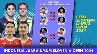 Hasil Lengkap Final Slovenia Open 2024 Indonesia Borong 3 Gelar amp 3 Runner Up sloveniaopen2024 [upl. by Amir]