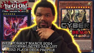 Yugioh new format March 2024 locals 3rd place deck profilecyber dragonKyle Lewis [upl. by Niattirb621]