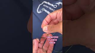 EASY FISHING KNOT FOR A HOOK  IMPROVED CLINCH KNOT shorts [upl. by Anilegna]