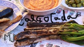 CALÇOTS A LA BRASA CON SALSA ROMESCO  Cómo hacer una calçotada en casa [upl. by Sosthina273]