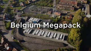 Tesla Megapack  Lessines Belgium [upl. by Ellinad]