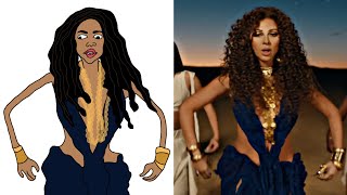 Myriam Fares Tukoh Taka Official FIFA Fan Anthem Pop Drawing Meme  Nicki Minaj amp Maluma [upl. by Patin]