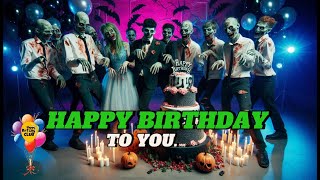 🧟‍♂️ Halloween Birthday Party Gone Wrong HAPPY BIRTHDAY SONG [upl. by Prissie]