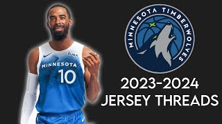 Minnesota Timberwolves Uniform Set 2324  NBA Jersey Threads [upl. by Annyrb]