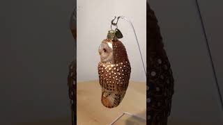 Old World Christmas Barn Owl Ornament [upl. by Fernand]