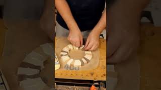 Making a segment ring woodturner woodworking woodturning wood segment bowl [upl. by Kenlay701]