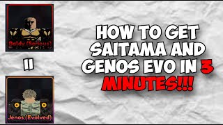 HOW TO GET NEW SAITAMA AND GENOS EVO IN 3 MINUTES Anime Last Stand [upl. by Nangem]