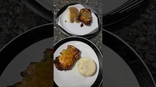 Rosemary Chicken Thighs with Roasted Garlic Mashed Potato and Gravy  Our Delicious Lunch shorts [upl. by Akinyt633]