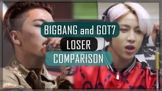 BigBang  Loser GOT7 quotCoverquot Comparison [upl. by Aenat]