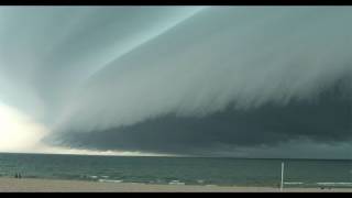 Incredible Breathtaking Shelf Cloud comes ashore in Grand Haven MI on July 18 2010 [upl. by Lenuahs]