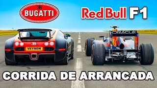 Bugatti Veyron vs Carro de Fórmula 1 da Red Bull CORRIDA DE ARRANCADA [upl. by Elocel]