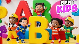 ABC Song with Jobs  Fun Kids Song  Nursery Rhymes [upl. by Bixby]