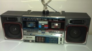 Sharp GF780H DDR Intershop Gettoblaster Boombox 80ziger Jahre Kassettenrekorder Radio [upl. by Arreic]