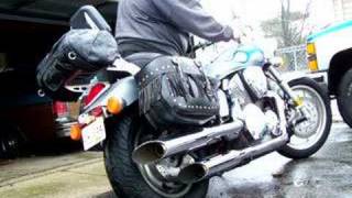 2004 Honda VTX 1300C new mufflers [upl. by Kafka37]