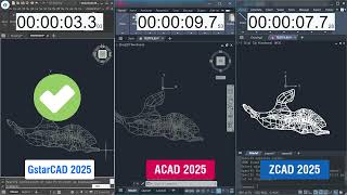 GStarCAD Performance versus Major CAD [upl. by Christensen]