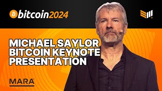 Michael Saylor Bitcoin 2024 Keynote Speech w Presentation Slides [upl. by Anne-Corinne]