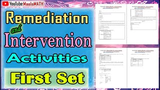 Samples of Remediation and Intervention Activities in Mathematics  First Set [upl. by Derby322]