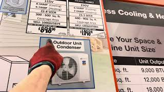 Mini split heat pumps extremely cheap I’m making fun of their load calculations they have listed [upl. by Alysa]