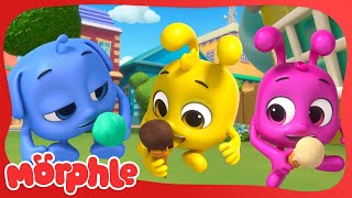 Colorful Babies with Ice Cream  🔴 Morphle VS Orphle 🟢  Fun Kids Cartoon [upl. by Atiniv]