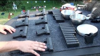 Todas las Pistolas Glock de Calibre 9 y 40 en Español Armas en el Campo de Tiro [upl. by Israel]