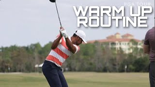 Tony Finau Every Swing From QBE Shootout 2020 Practice Range [upl. by Haerdna897]