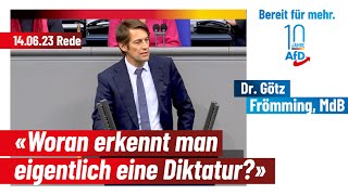 „Woran erkennt man eigentlich eine Diktatur“  Dr Götz Frömming AfD [upl. by Gelya828]