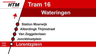 HTM Tram Den Haag Omroepen Lijn 16 Statenkwartier  Wateringen [upl. by Ellecrag]