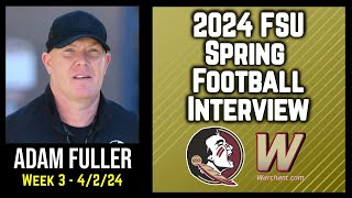 FSU defensive coordinator Adam Fuller interview on first scrimmage spring  FSU Football  Warchant [upl. by Sherborn519]