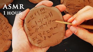 ASMR Cuneiform Writing on Clay  Ancient Ugaritic Alphabet [upl. by Ilsa]