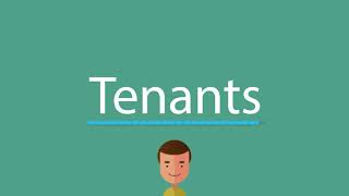 Tenants pronunciation [upl. by Oinotnaesoj459]