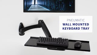 MOUNTKB35A Pneumatic Wall Mounted Keyboard Tray by VIVO [upl. by Eiramana]