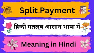 Split Payment Meaning in HindiSplit Payment का अर्थ या मतलब क्या होता है [upl. by Ahc]