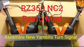 RZ350 NC2 Resto Mod Ep 18  Assemble New Yambits Turn Signals [upl. by Aisitel357]