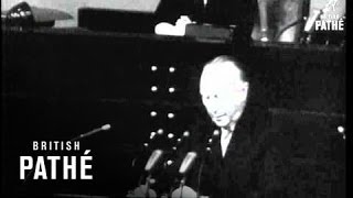 Adenauer Addresses Bundestag On His Visit To Moscow 1955 [upl. by Lavern]