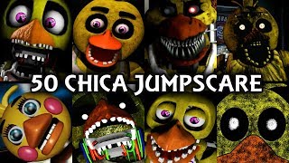 50 CHICA JUMPSCARES  FNAF amp Fangame [upl. by Orfield24]