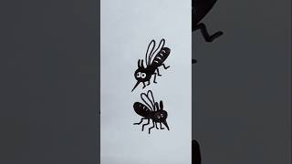 Mosquito 🦟 youtubeshorts shortvideo shortfeed drawingideas simpleandeasydrawing [upl. by Zenia]