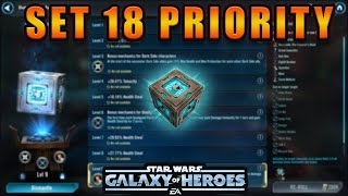 SWGoH Datacron Set 18 Analysis [upl. by Bogosian693]