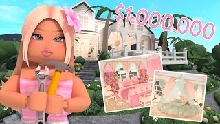 Our Summer Hillside mansion HOUSE TOUR WORTH 1M Bloxburg Family Roleplay [upl. by Lody11]